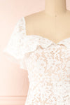 Benignitas Off-Shoulder Lace Mermaid Bridal Dress | Boudoir 1861 front close-up