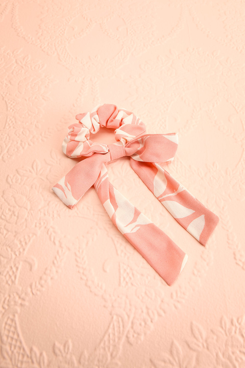Benis Pink Hair Scrunchie w/ Bow | Boutique 1861