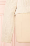 Benita Cream V-Neck Cropped Knit Cardigan | Boutique 1861 bottom
