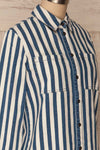 Bensafrim Blue Denim Striped Long Sleeved Shirt | La Petite Garçonne 4