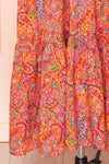 Bentley Midi Dress w/ Colourful Paisley Print | Boutique 1861  bottom