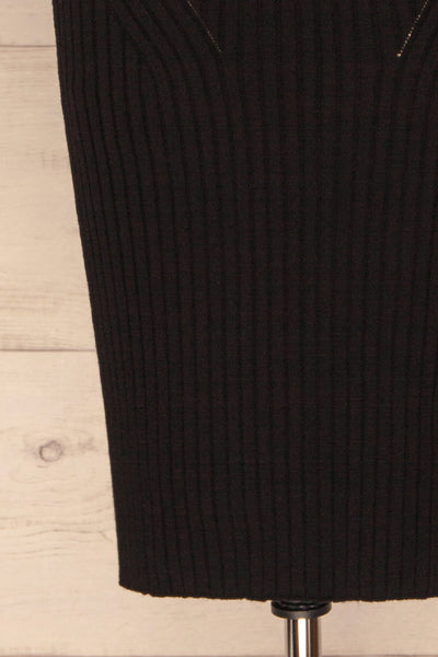 Beocin Black Ribbed Midi Dress | La petite garçonne bottom