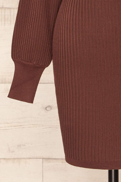 Bergame Brown Knitted Wrap Dress | La Petite Garçonne bottom