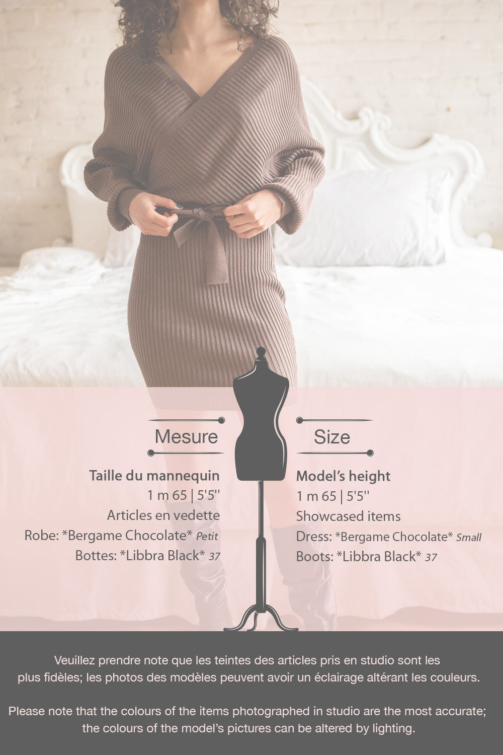 Bergame Chocolate Knitted Wrap Dress | La petite garçonne fichette