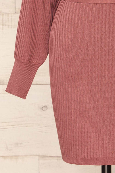 Bergame Pink Knitted Wrap Dress | La Petite Garçonne bottom