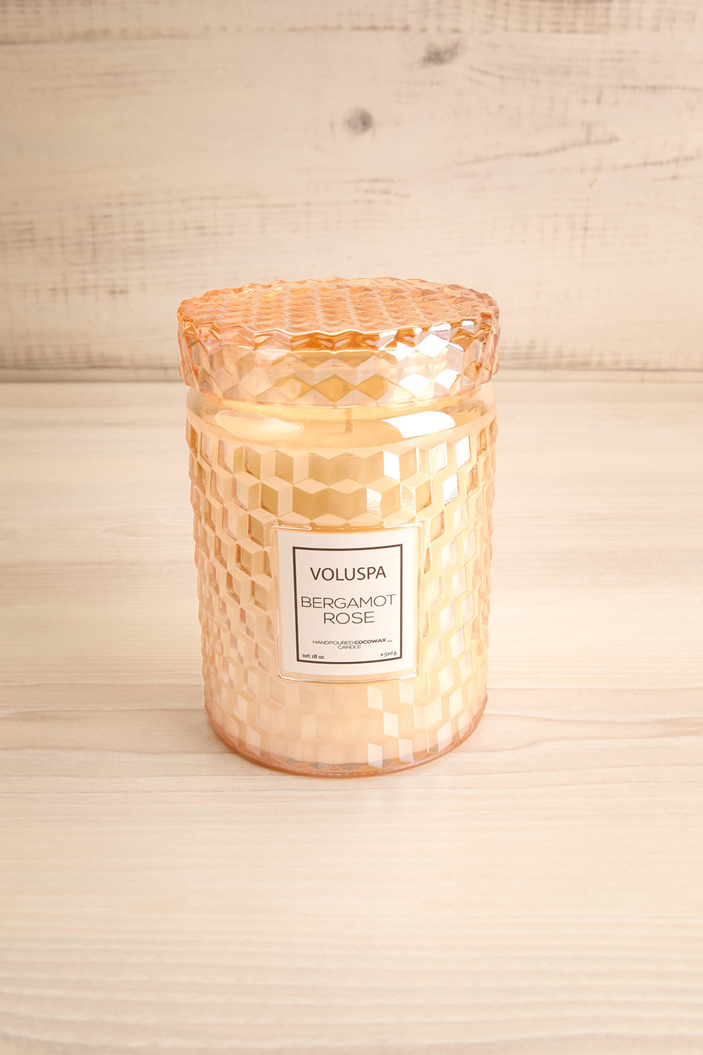 Large Textured Candle Bergamot Rose | La petite garçonne closed