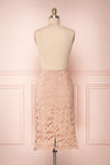 Beryl Pink Crocheted Lace Fitted Midi Skirt | Boutique 1861 5