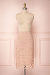 Beryl Pink Crocheted Lace Fitted Midi Skirt | Boutique 1861 1