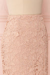 Beryl Pink Crocheted Lace Fitted Midi Skirt | Boutique 1861 4