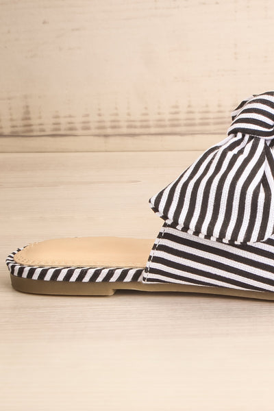 Berzélius Black & White Striped Pointed Toe Mules | La Petite Garçonne 6