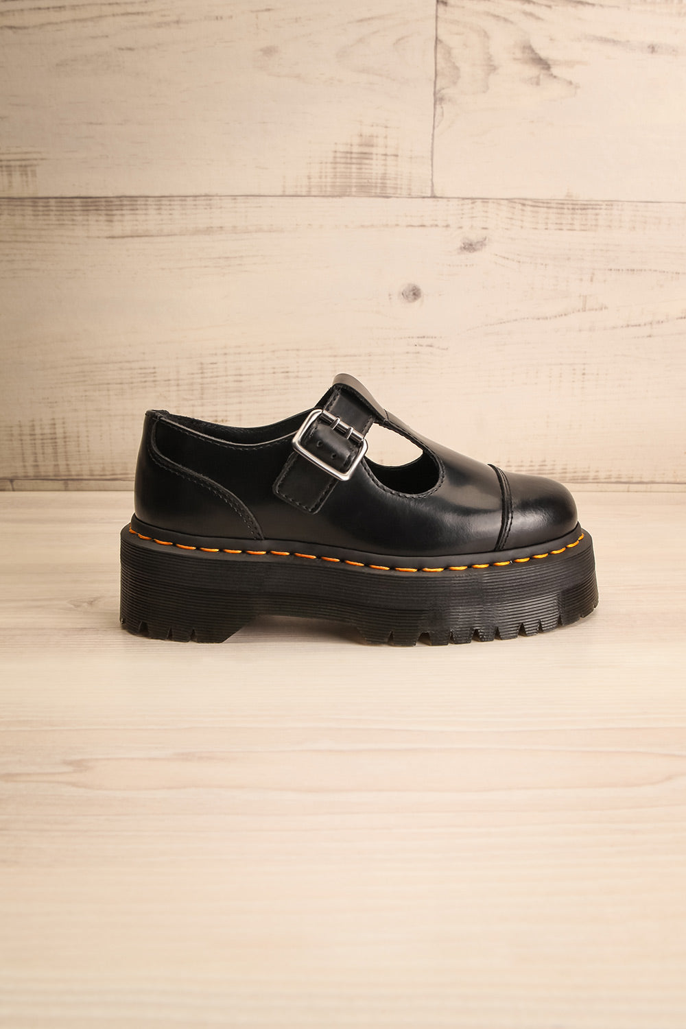 Bethan Smooth Leather Platform Mary Jane Shoes | La petite garçonne side view