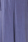 Bettle Blue Linen Wide Leg V-Neck Jumpsuit | La petite garçonne fabric
