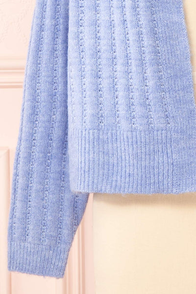 Bezie Blue Knit Open-Front Cardigan | Boutique 1861 bottom