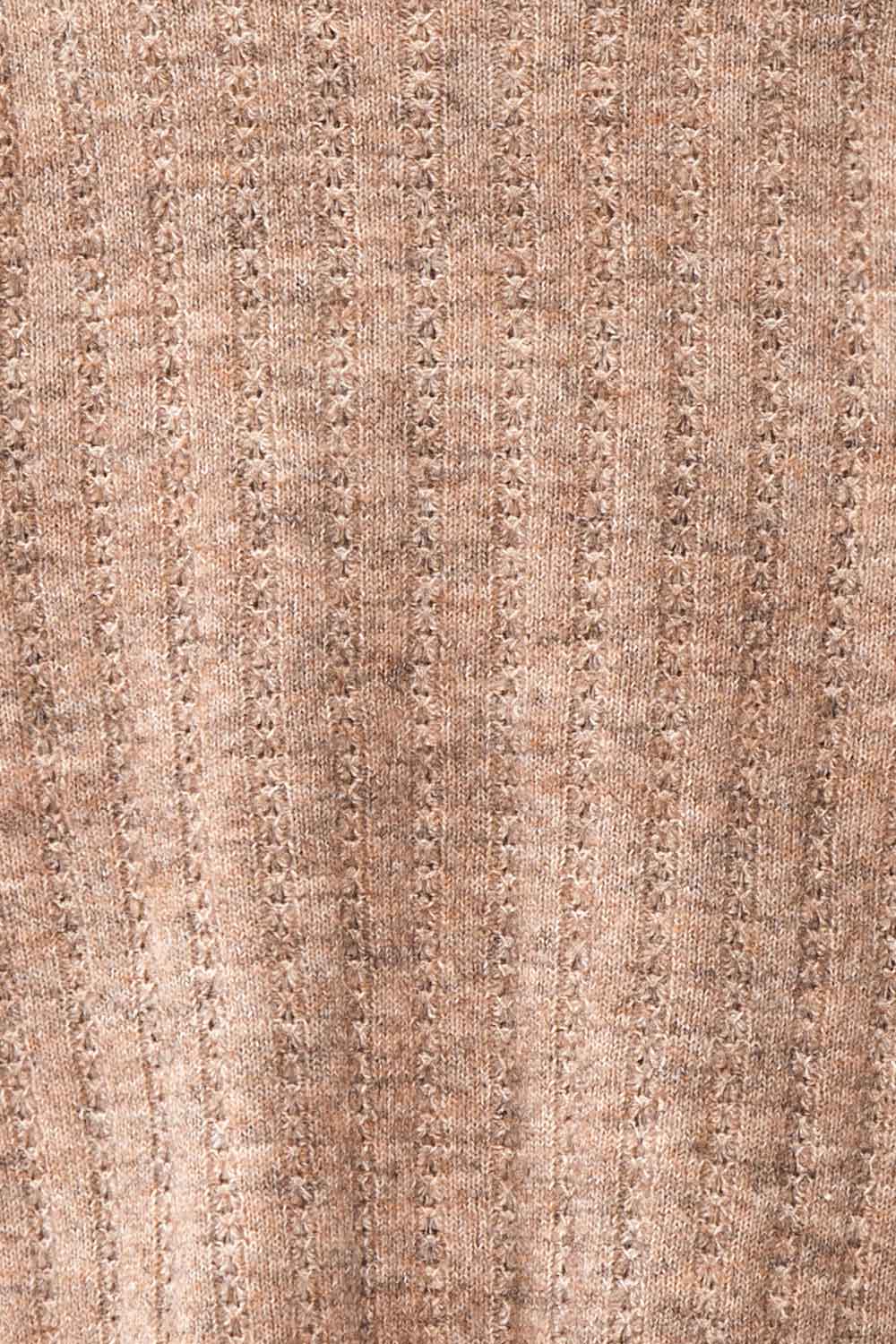 Bezie Taupe Knit Open-Front Cardigan | Boutique 1861 fabric 