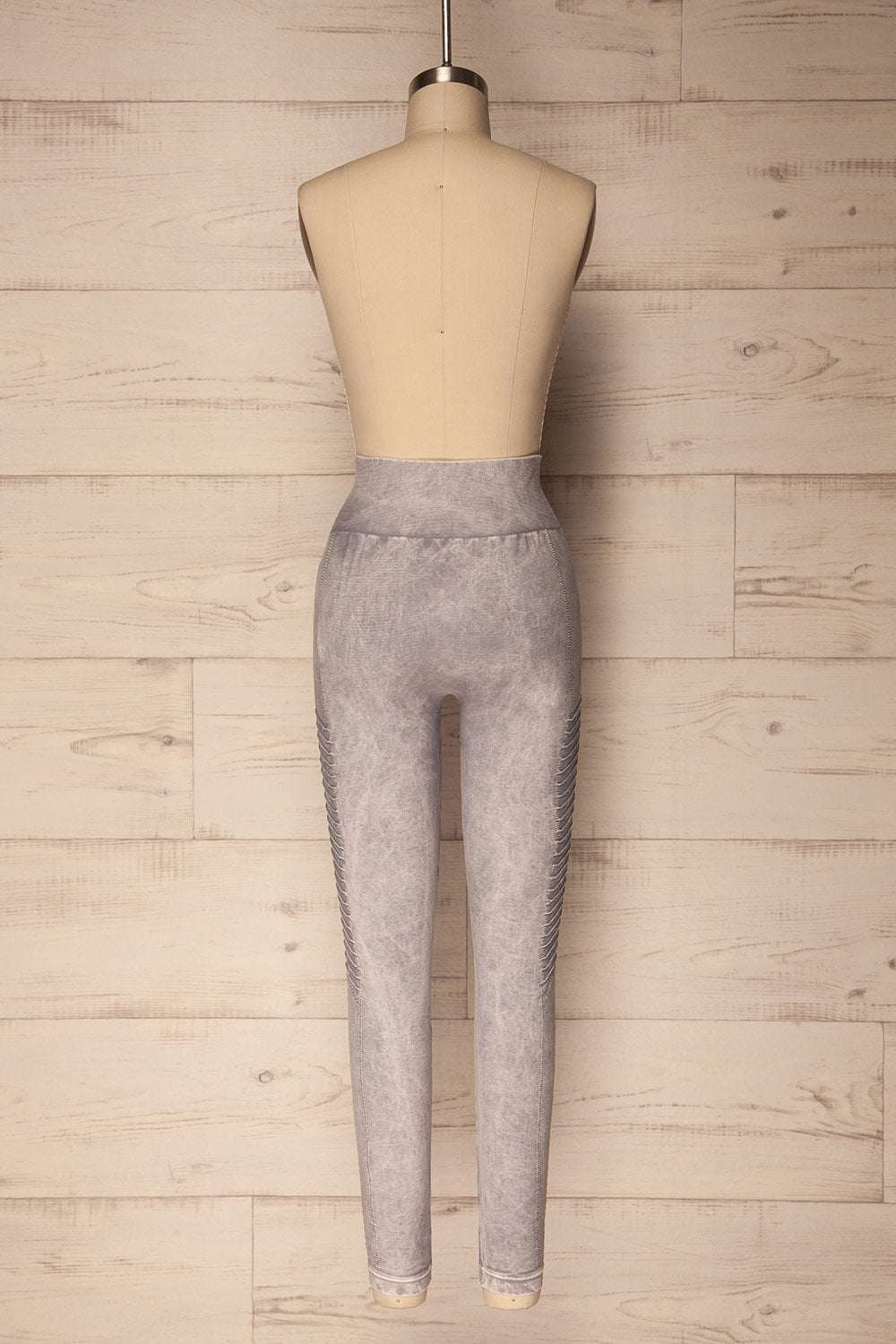 Biezun Light Grey Ribbed Leggings | La Petite Garçonne