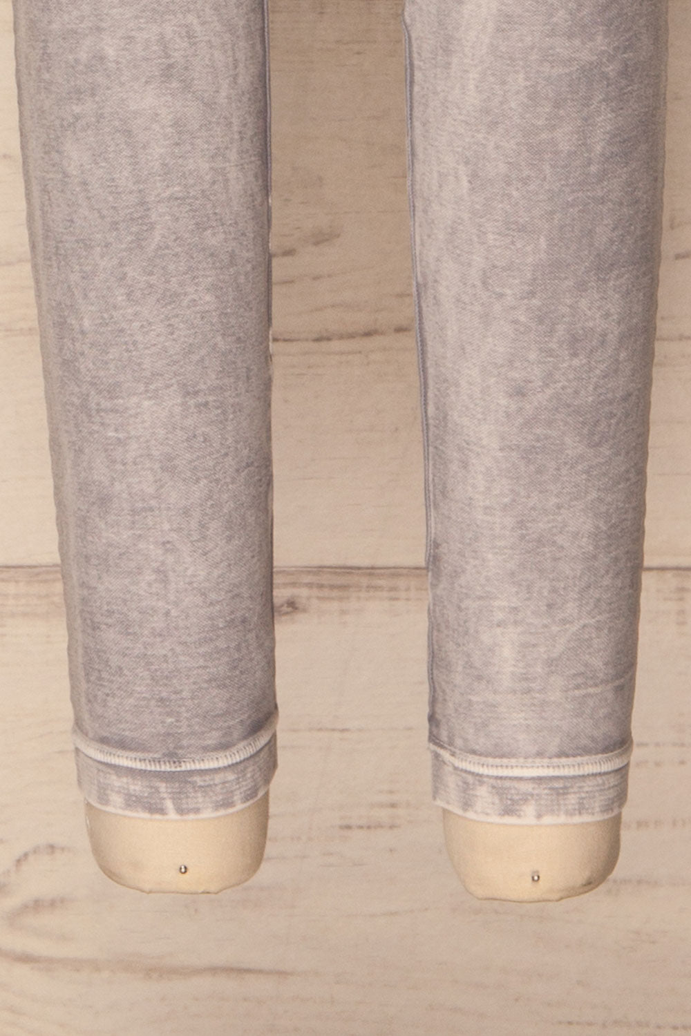 Biezun Light Grey Ribbed Leggings | La Petite Garçonne