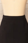 Bilbao Black Short Skirt w/ Slit | La petite garçonne  back close-up