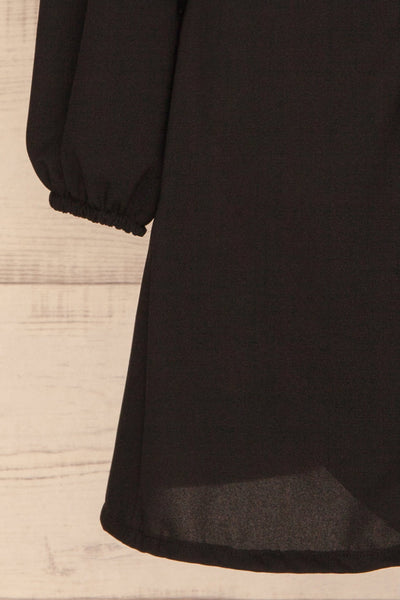 Billie Black Long Sleeve Wrap Dress | La petite garçonne bottom