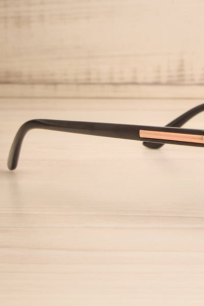 Birk Black Black Glossy Sunglasses | La petite garçonne branch close-up