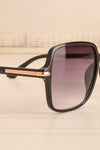 Birk Black Black Glossy Sunglasses | La petite garçonne side close-up