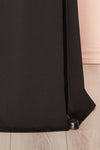 Birna Black Cowl Neck Maxi Dress w/ Slit | Boutique 1861 bottom