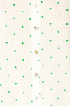 Blainville Sleeveless Polka-Dot Button-Up | La petite garçonne fabric