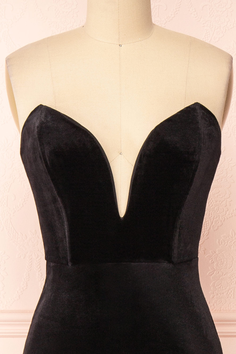 Blake Bustier Velour Maxi Dress | Boutique 1861 front close-up