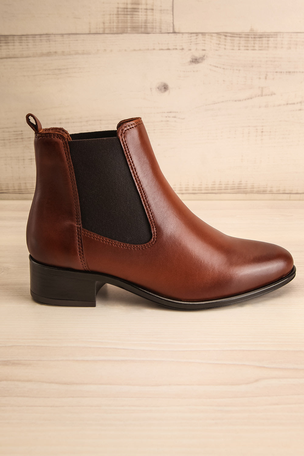 Bobby Brown Leather Heeled Ankle Boots | La Petite Garçonne side view
