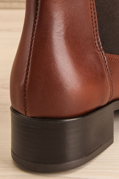 Bobby Brown Leather Heeled Ankle Boots | La Petite Garçonne back close-up
