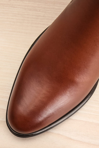 Bobby Brown Leather Heeled Ankle Boots | La Petite Garçonne flat close-up