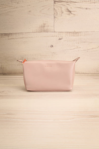 Bodrum Taupe Vegan Leather Cosmetic Bag | La Petite Garçonne