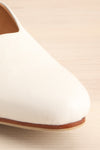 Boicas Chalk White Block Heel Mules front close-up | La Petite Garçonne Chpt. 2 5