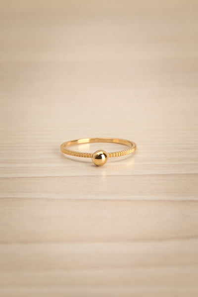 Bolga Doré Fine Textured Golden Ring | La Petite Garçonne 3