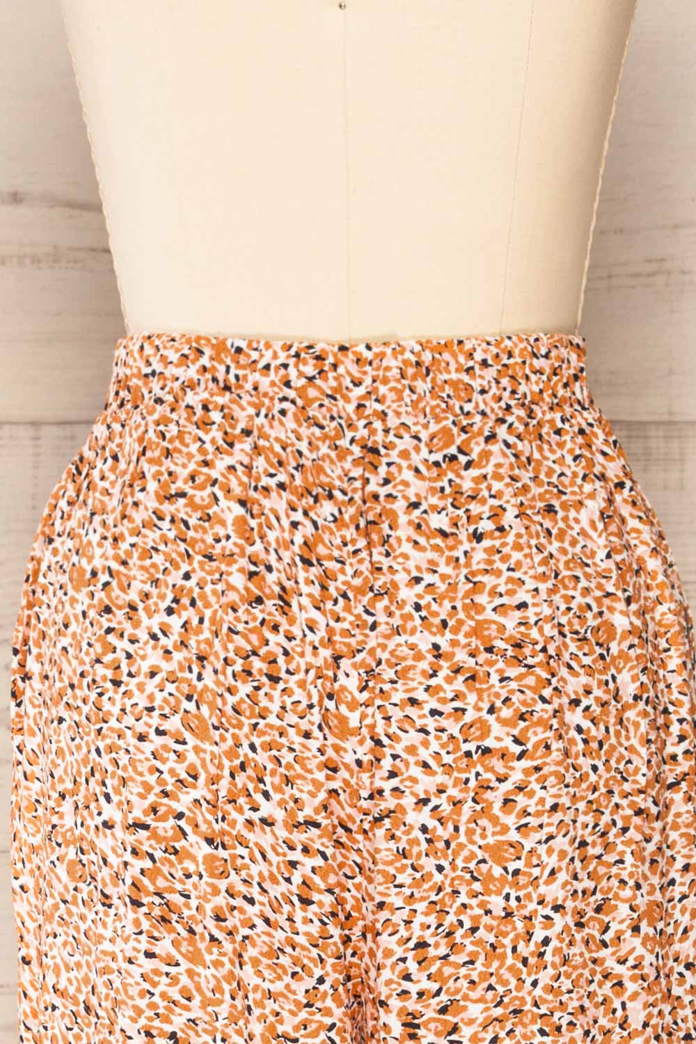 Bomel High Waisted Leopard Print Pants | La petite garçonne back close-up