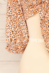 Bomil Leopard Print Crop Top w/ Puff Sleeve | La petite garçonne bottom