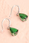 Bonaparte Emerald Crystal Pendant Earrings | Boutique 1861 close-up