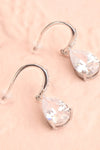 Bonaparte Silver Crystal Pendant Earrings | Boutique 1861 close-up