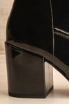 Boon Black Patent Matt & Nat Heel Ankle Boots side close-up | La Petite Garçonne