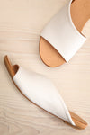 Botha Milk White & Tan Slip-On Sandals | La petite garçonne