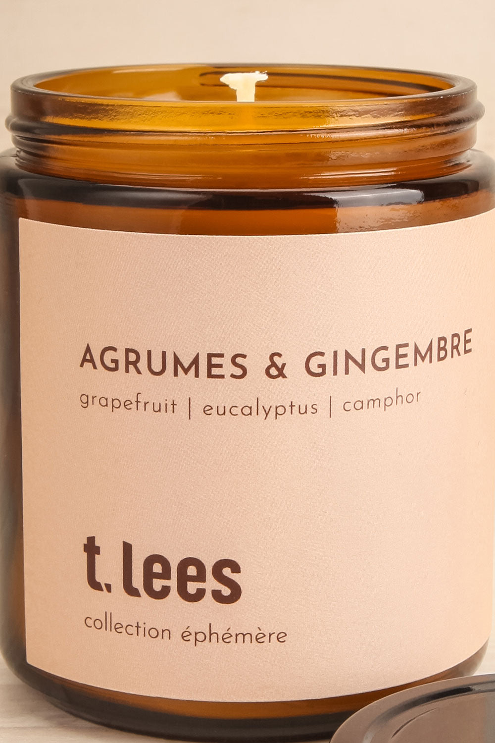 Citrus & Ginger Candle | Maison garçonne open close-up