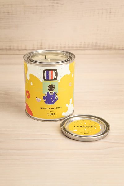 Cereal Candle Metal Tin Soy Wax Candle | Maison garçonne open view