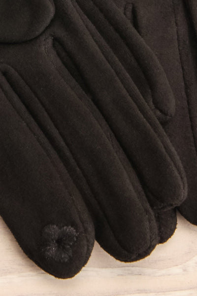 Bauska Black Gloves with Faux-Fur Lining finger | La Petite Garçonne