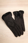 Bauska Black Gloves with Faux-Fur Lining | La Petite Garçonne