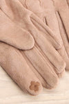 Bauska Taupe Gloves with Faux-Fur Lining finger | La Petite Garçonne
