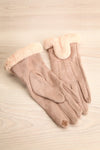 Bauska Taupe Gloves with Faux-Fur Lining | La Petite Garçonne