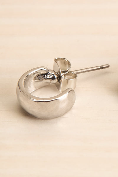Bque Silver Mini Hoop Earrings | La petite garçonne close-up