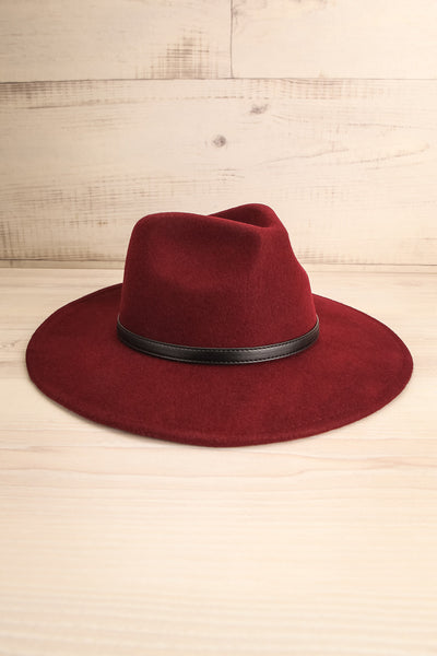 Bradford Burgundy Wool Felt Fedora Hat | La Petite Garçonne