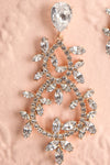 Brahméide Gold Crystal Pendant Earrings | Boutique 1861 close-up