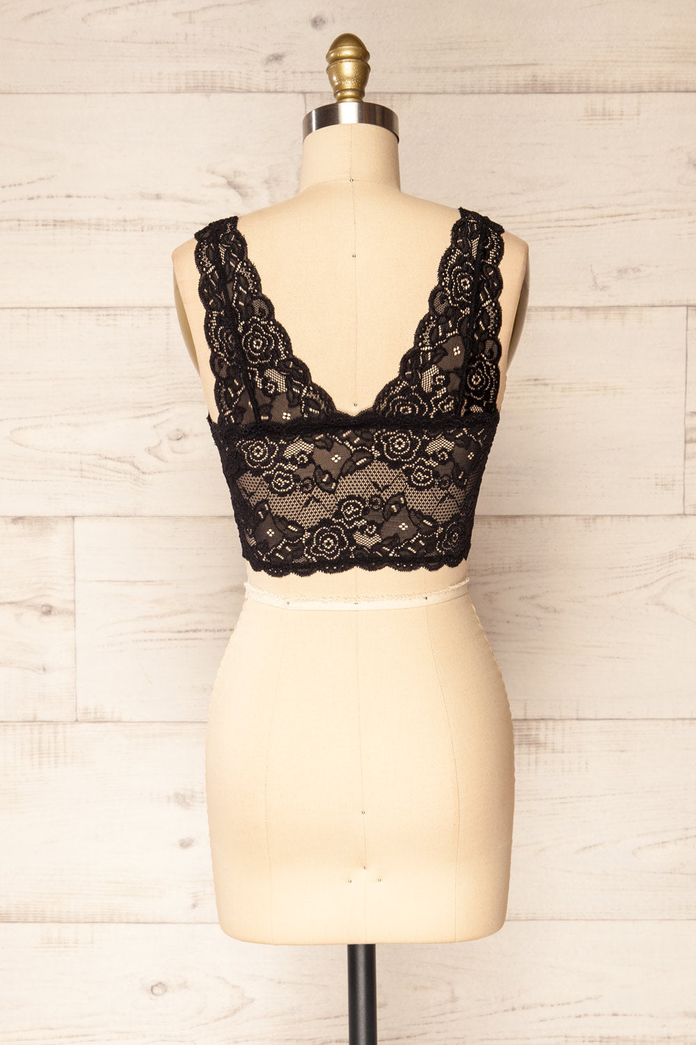 Braize Black Lace Bralette | La petite garçonne back view