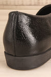 Brandia Glossy Black Slip-On Shoes | La Petite Garçonne Chpt. 2 back close-up